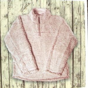Daily Collection Women’s Sherpa Pullover Color Pink Size Large New